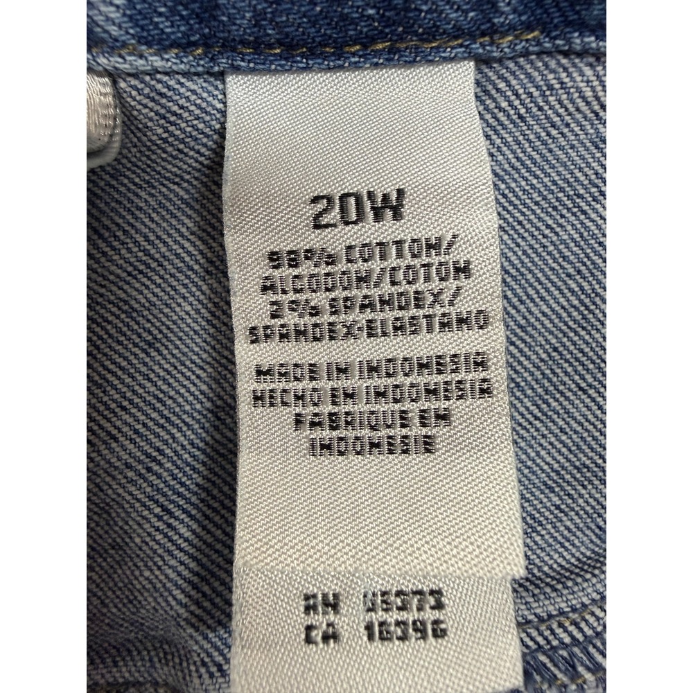 Liz Claiborne Jeans 20W Villager Sport Woman‎ Blue Ankle pants Stretch Straight - Picture 4 of 16